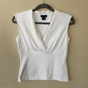 vintage 90s wrap-style v neck sleeveless top